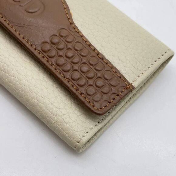 Christian Dior CD Logo Leather Beige x Brown 6-Ring Key Case W/Paper Bag - Picture 7 of 16